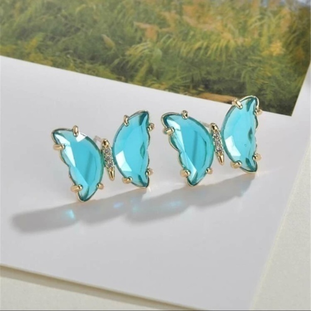3/$30 💛 Crystal Butterfly Stud Earrings